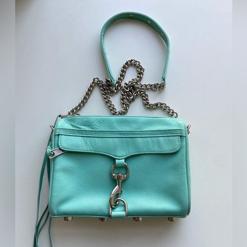 Rebecca Minkoff  mini mac  mint, silver hardware, Crossbody Bag